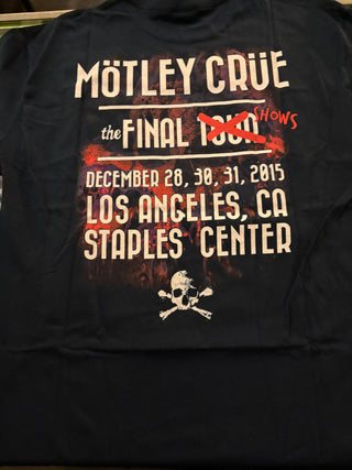 Motley Crue Final Shows Staples Center 2015 T-Shirt, Black, L