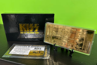 Kiss- End Of The Road Tour VIP 24 Karat Gold Plated Ticket (#003199 w/COA)