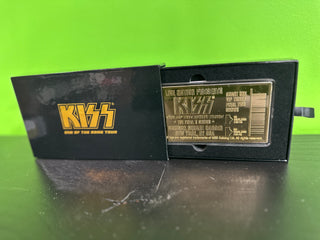 Kiss- End Of The Road Tour VIP 24 Karat Gold Plated Ticket (#003199 w/COA)