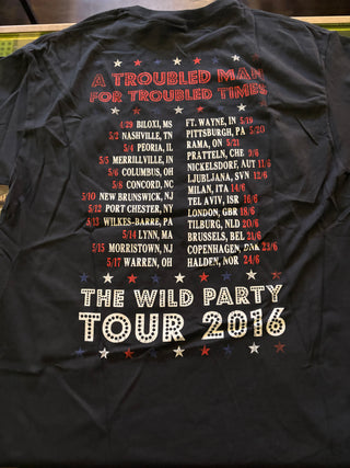 Alice Cooper 2016 Wild Party Tour I Wanna Be Elected T-Shirt, Black, L