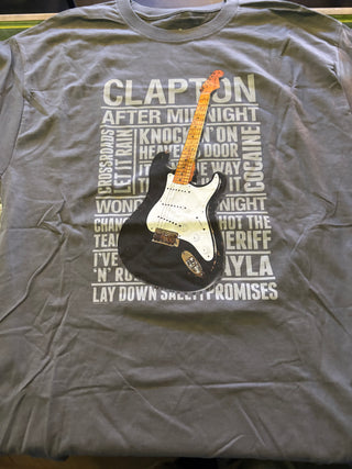 Eric Clapton 70th Birthday Celebrations 2015 T-Shirt, Gray, L
