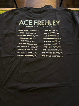 Ace Frehley Space Invader Tour 2016 T-Shirt, Black, L