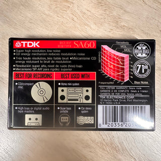 TDK SA-60 High Bias Cassette