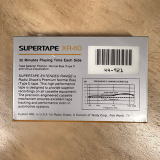 Realistic Supertape XR-60 Type 1 Cassette - 60 Minutes