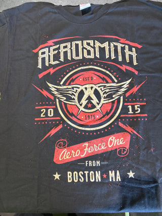 Aerosmith Aero Force One 2015 T-Shirt, Black, L