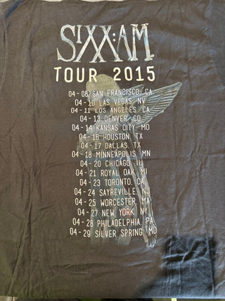 Sixx:AM Tour 2015 Mechanical Angel T-Shirt, Black, L