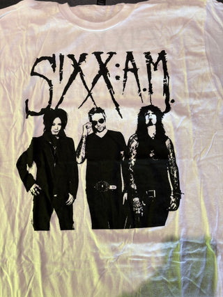 Sixx:AM Tour 2015 Band T-Shirt, White, L