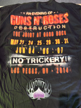 Guns N Roses An Evening Of Destruction 2014 T-Shirt, Black, L
