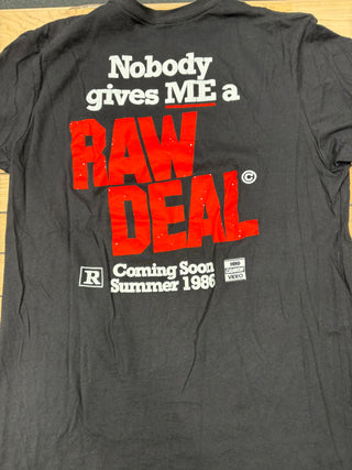 Raw Deal (1986) TV Ad T-Shirt, Black, M