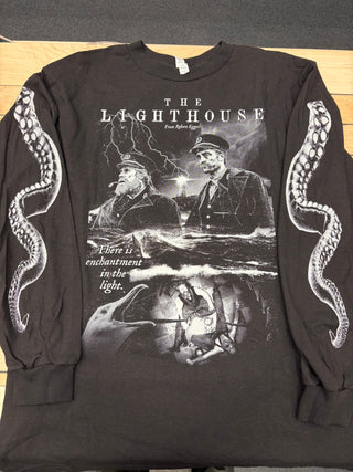 The Lighthouse There Is Enchantment In The Light Longsleeve T-Shirt, Black, M