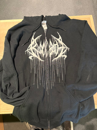 Bloodbath Baphomet Zip Up Hoodie, Black, M