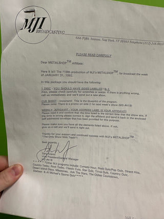 Metalshop- Radio's Weekly Metal Magazine: 1/31/1992 (ft Metallica, Anthrax, Nirvana, Black Sabbath & More w/Cue Sheet)