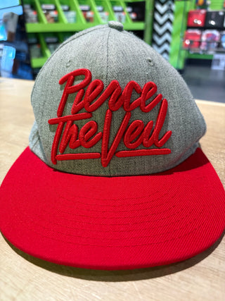 Pierce The Veil Baseball Cap, Grey / Red, Snapback
