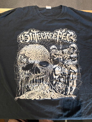 Gatecreeper Melting Skull T-Shirt, Black, 2XL