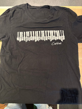 Cursive Ugly Organ T-Shirt, Black, S