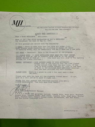 Metalshop- Radio's Weekly Metal Magazine: 5/31/1991 (ft Armored Saint, Testament, Queen & More)(w/Cue Sheet)