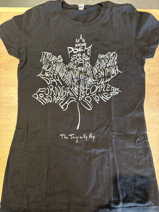 Tragically Hip 2016 Maple Leaf T-Shirt, Black, Junior Medium