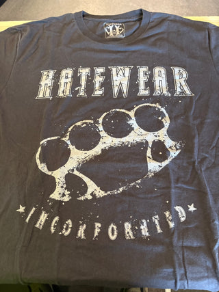 Hatewear Incorporated Brass Knuckles T-Shirt, Black, XL