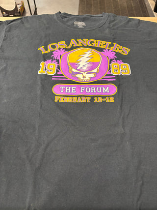 Grateful Dead The Forum LA 1989 T-Shirt (2022 Reprint), Black, 2XL