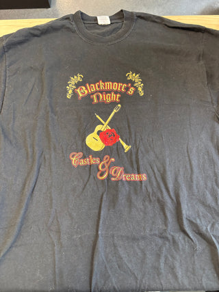 2005 Blackmores Night Castles & Dreams Tour T-Shirt, Black, XL
