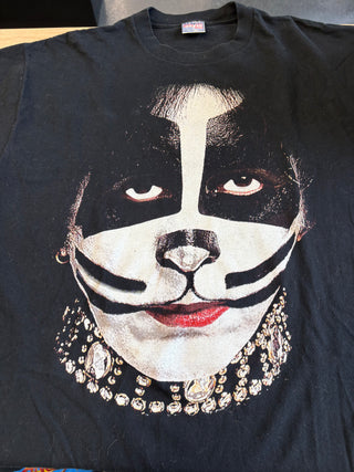 2000 Kiss Peter Criss Face T-Shirt, Black, XL