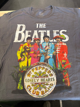 The Beatles Sgt Peppers Lonely Hearts Club Band T-Shirt (2015 Print), Grey, XL