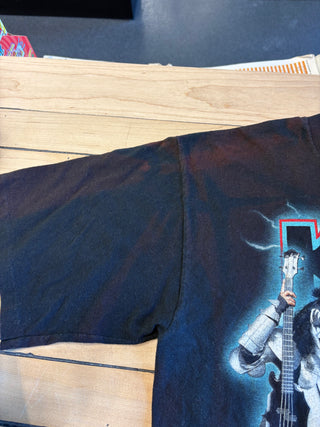 2000 Kiss "Farewell" Tour T-Shirt, Black, L (SHIRT DISCOLORATION, See Description)
