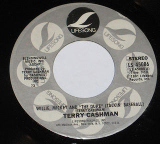 Terry Cashman- Willie Mickey & The Duke / It's Easy To Sing A Love Song