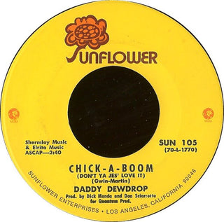Daddy Dewdrop- Chick-A-Boom (Don't Ya Jes' Love It) / John Jacob Jingleheimer Smith (Surface Mark, Side B)