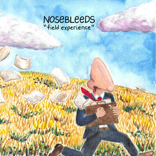 Nosebleeds- Field Experience (Half Blue/Half Yellow w/ Red Splatter Vinyl)(Bottom Right Corner Crease) (Used Vinyl)