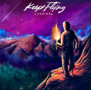 Keep Flying- Survival (White w/ Blue Splatter Vinyl, Ltd. To 200) (Used Vinyl)