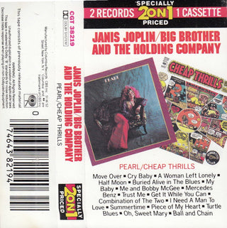 Janis Joplin / Big Brother & The Holding Company- Pearl / Cheap Thrills (Used Cassette)