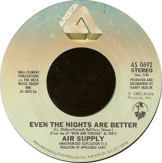 Air Supply- Even The Nights Are Better / One Step Closer