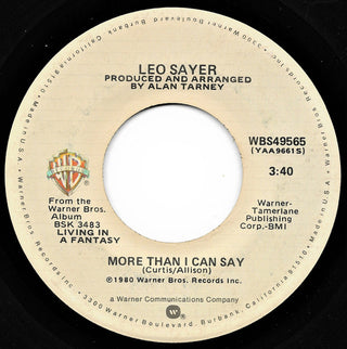 Leo Sayer- More Than I Can Say / Millionaire
