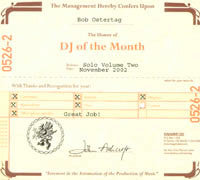 Bob Ostertag– DJ Of The Month
