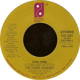 Three Degrees- Free Ride / Loving Cup