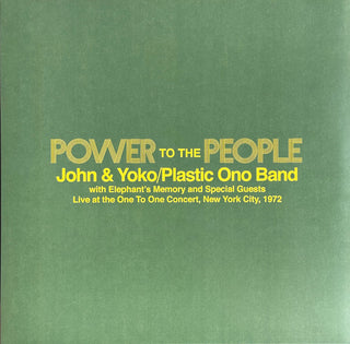 John & Yoko Plastic Ono Band w/ Elephants Memory- Power To The People (Live At The One-To-One Concert, New York City, 1972)(RSD25 Yellow Vinyl)(Sealed) (Used Vinyl)