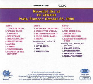 Grateful Dead- Dave's Picks, Vol. 55: Le Zenith, Paris, France 10/28/90