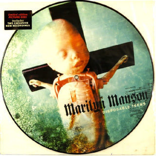 Marilyn Manson- Disposable Teens (2000 UK 12" Pic Disc Vinyl, Working Class Hero B-Side Misprint)(Light Surface Wars, Side B) (Used Vinyl)