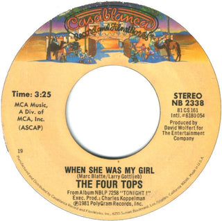 Four Tops- When She Was My Girl / Something To Remember