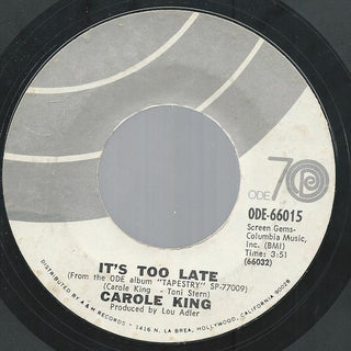 Carole King- It's Too Late / I Feel The Earth Move