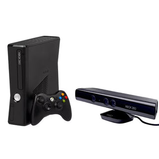 Xbox 360 S 250GB Black Console w/ 2 Controllers & Kinect