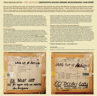 Beach Boys- Pet Sounds (Monophonic DSS One Step) (PREORDER)