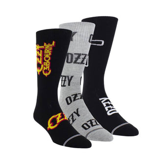 Ozzy Osbourne Gift Box 3 Pack Crew Socks (One Size)
