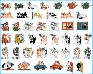 Cats Up To Something Sticker Set