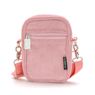 Fydelity Small Crossbody Shoulder Bag - Corduroy Pink