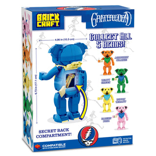 Grateful Dead Stealie Blue Dancing Bear Brickcraft Building Brick Kit