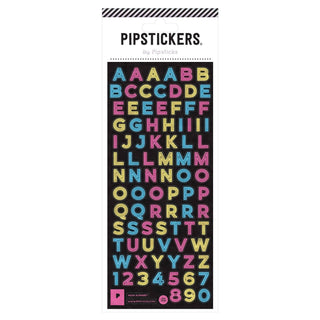 Neon Alphabet Stickers