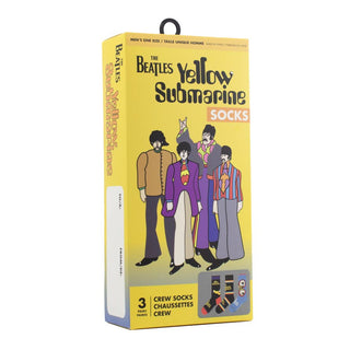 The Beatles Yellow Submarine Gift Box Crew Sock 3 Pack (One Size)