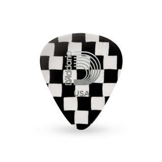 D'Addario Checkerboard Celluloid Guitar Picks 10 Pack - Medium